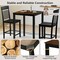 Dining Chairs with Solid Wood Frame and Built-In Footrests Set of 2